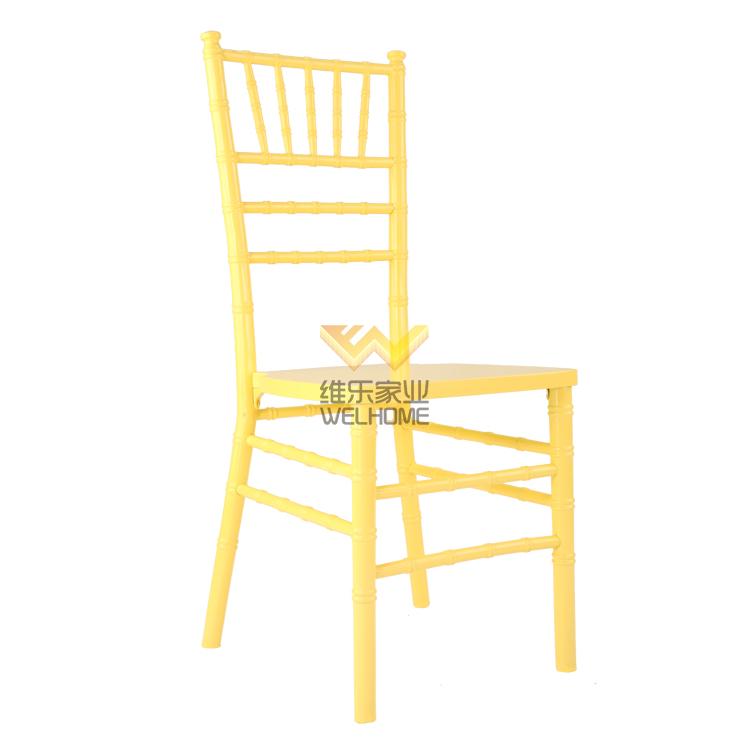 Yellow solid wood chiavari chair for wedding/event